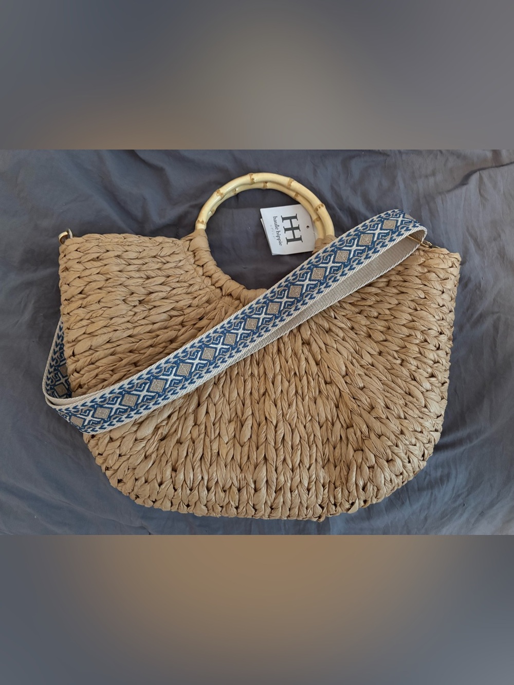 Straw beach bag